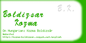 boldizsar kozma business card