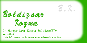 boldizsar kozma business card